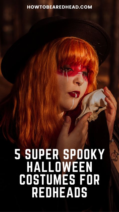 If you’re into the spooky element of Halloween, you might want to dress up as something scary. Here are 5 of our favorite spooky Halloween costumes for redheads! Halloween Ideas For Red Hair, Red Hair Halloween Costumes Women, Halloween Costumes Orange Hair, Halloween Costumes For Redheads Women, Halloween Costume With Red Hair, Scary But Hot Halloween Costumes, Halloween Costumes Women Red Hair, Costume For Redheads, Orange Hair Costume Ideas