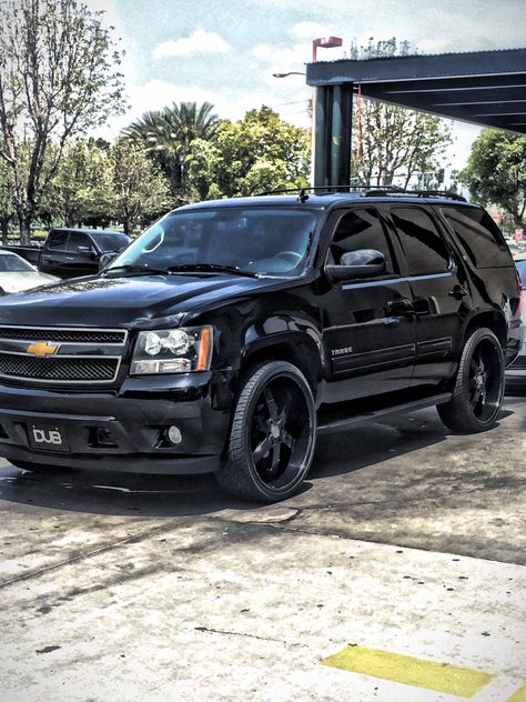 2014 Chevy Tahoe on 26" Rims Custom Tahoe, 2010 Tahoe, Tahoe Custom, Tahoe Chevy, Black Tahoe, Chevy Tahoe Ltz, 2014 Tahoe, Jeep Wk, 2007 Chevrolet Tahoe