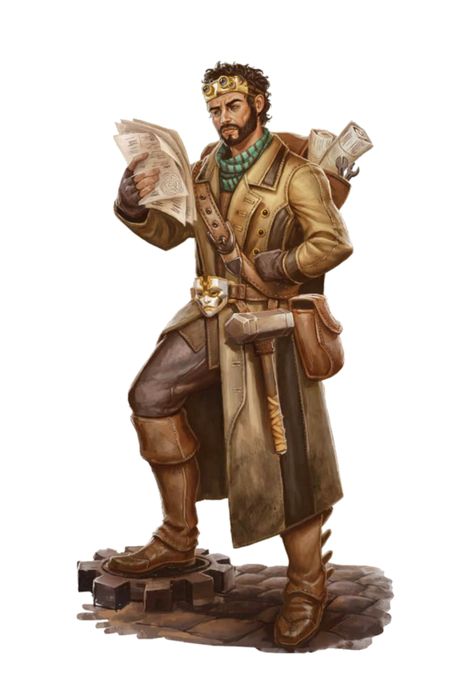 Simic Scientist Dnd, Dnd Shop Owner Art, Human Alchemist Dnd, Armorer Artificer Dnd Infiltrator, Dnd Archeologist, Fantasy Carpenter, D&d Adventurer, Artificer Dnd Male Human, Dnd Archaeologist