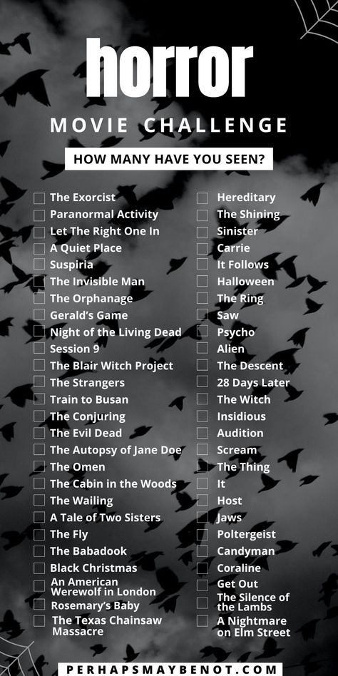 Scary Movie List, Scary Movies To Watch, Movie Challenge, Scary Movie Night, Horror Movies List, Netflix Shows To Watch, Movies To Watch Teenagers, Movie Hacks, Netflix Movies To Watch