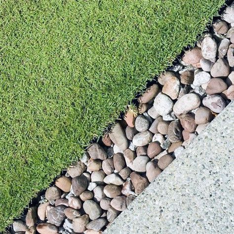 Top 40 Best Stone Edging Ideas - Exterior Landscaping Designs Diy Rock Landscaping Ideas, Stone Edging Ideas, Landscape Edging Stone, Rock Edging, Driveway Edging, Border Garden, Patio Edging, Stone Landscape, Stone Edging