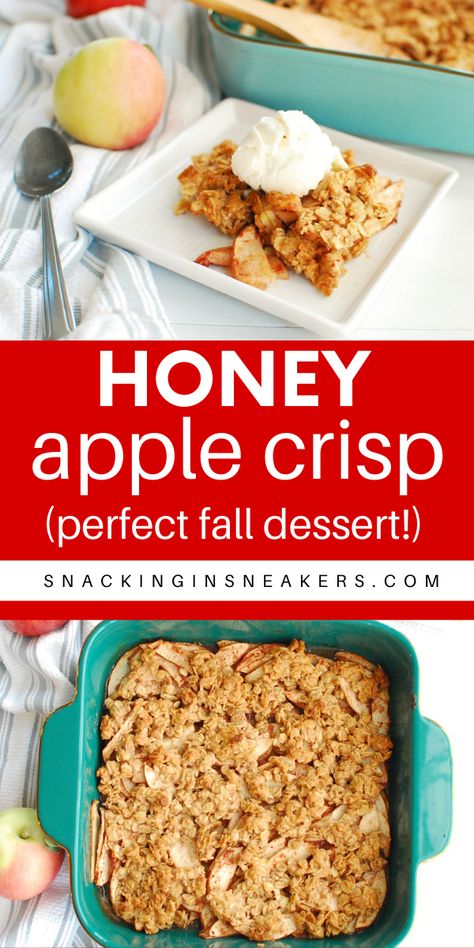 Apple Crisp Honey Crisp Apples, Apple Crisp Made With Honey, Recipe With Honey Crisp Apples, Recipes For Honey Crisp Apples, Honey Dessert Recipes Healthy, No Sugar Apple Crisp, Honey Crisp Apple Crisp, Honeycrisp Apple Crisp, What To Make With Honey Crisp Apples