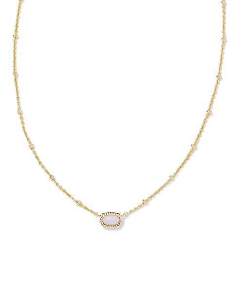 Our bestselling icon goes daintier (and cuter!) than ever in the Mini Elisa Gold Satellite Short Pendant Necklace in Pink Opalite Crystal. Set on a textured satellite chain, this take on our signature shape is perfect for those with a more minimal aesthetic or anyone wanting to add some color to their layers. Metal 14k Yellow Gold Over Brass Material Pink Opalite Crystal Closure Lobster Clasp W/ Single Adjustable Slider Bead Size 15" Chain With 4" Extender, 0.39"L X 0.21"W PendantDue to the one- Mini Elisa Necklace, Kendra Scott Necklace Stack, Layering Kendra Scott Necklaces, Bridesmaids Baskets, Every Jewels, Realistic Wishlist, Short Pendant Necklace, Opalite Crystal, Kendra Scott Necklace