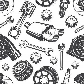 Auto parts Vectors, Photos and PSD files | Free Download Car Part Art, Mechanic Tattoo, Car Logo Design, Automotive Shops, Patron Vintage, Cool Car Drawings, Car Vector, Car Artwork, Mechanic Tools