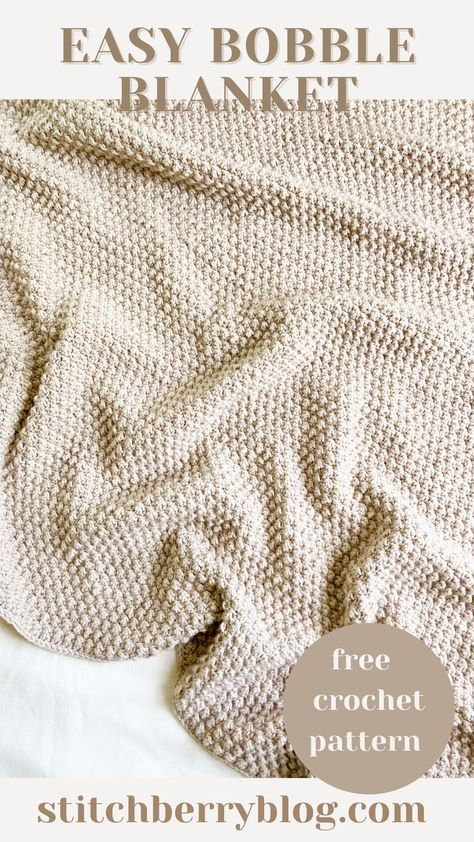 Honeycomb Afghan Pattern, Crochet Blankets Free Patterns Easy, Crochet Throws Free Pattern Simple, Easy Blankets To Crochet, Crochet Full Size Blanket Patterns Free, Cobblestone Crochet Blanket, Cobblestone Stitch Crochet, Crotchet Blanket Pattern, Simple Baby Crochet Blanket