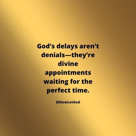 Feeling like God’s taking His time? That delay isn’t a “no,” it’s a divine appointment. Wait for it, because His timing is perfect, and when it comes, it’s going to blow your mind. 📖Discover a sacred space to deepen your faith journey with our exclusive digital prayer journal. This journal is perfect for bible study, and cultivating a daily practice of gratitude and devotion. ✔Comment or DM "journal" to get our digital prayer journal for FREE! #DivineTiming #FaithAndPatience #GodsPlan #Trus... God Timing, God's Timing, Good Luck Quotes, Prayer Verses, Let God, Doing Me Quotes, Bible Quotes Prayer, Christian Quotes Inspirational, Amazing Quotes