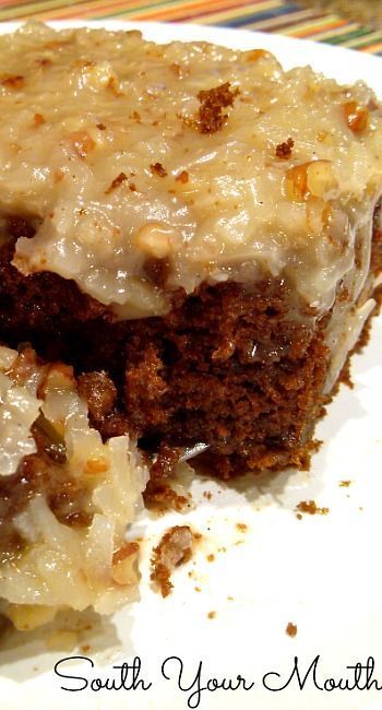 70s Recipes, German Chocolate Sheet Cake, Easy German Chocolate Cake, Chocolate Sheet Cake Recipe, South Your Mouth, Chantilly Cake, German Chocolate Cake Recipe, America Cake, Coconut Icing