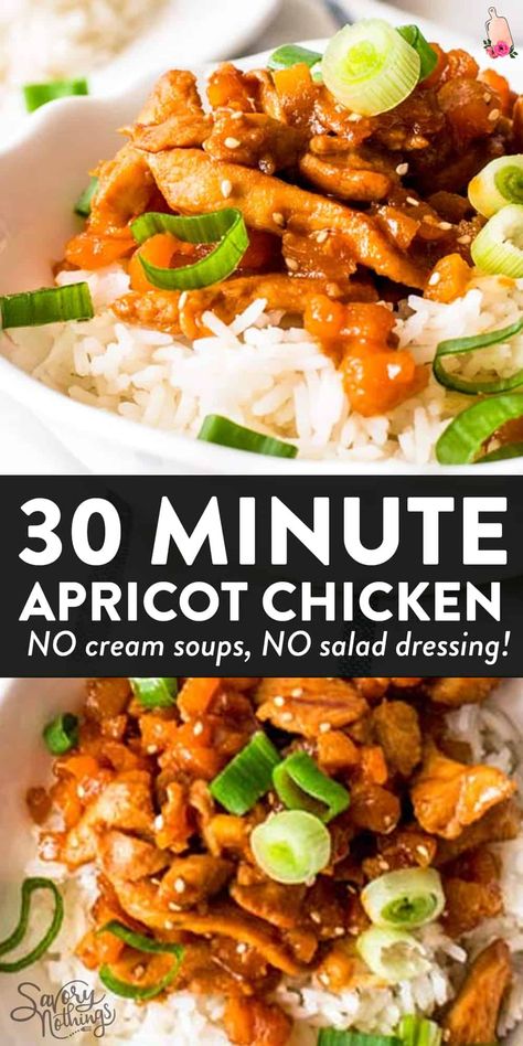 Apricot Chicken Breast, Summer Chicken Breast Recipes, Grocery Inspiration, Apricot Chicken Recipes, Easy Family Dinner, Apricot Recipes, Apricot Chicken, Chicken Entrees, Easy Family Dinners