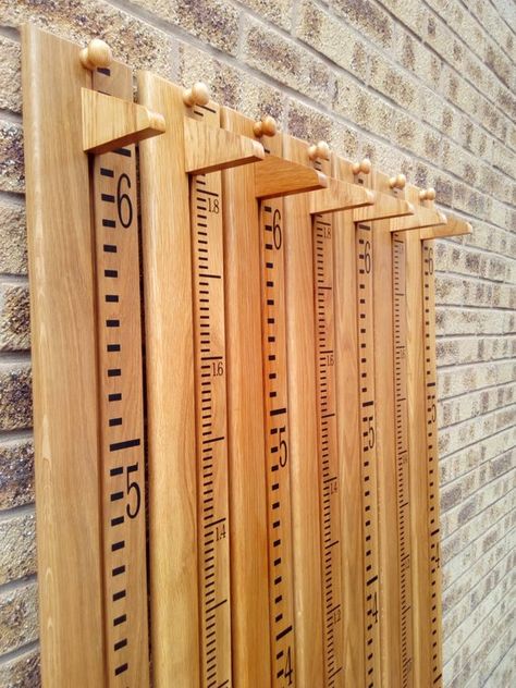 Growth Charts Diy, Kid Height Ruler, Toddler Projects, Growth Height, Height Ruler, Growth Ruler, Growth Chart Wood, Wooden Growth Chart, Kids Growth Chart