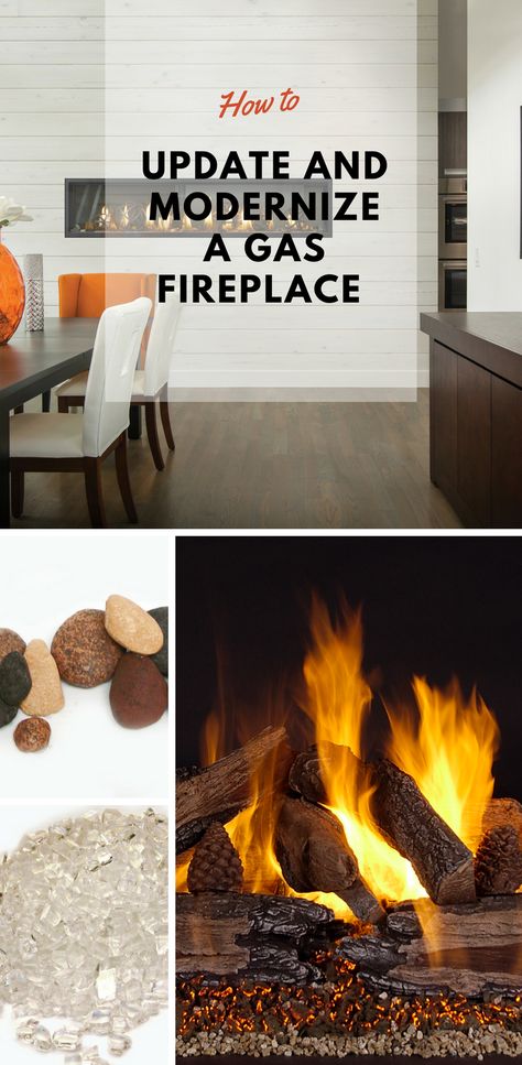 Some suggestions for update and modernize your gas fireplace. You don't always have to replace everything to make a difference ! Gas Fireplace Update Ideas, Gas Fireplace Logs Ideas, Update Gas Fireplace Insert, Gas Fireplace Insert Makeover, Gas Fireplace Decor, Fireplaces Makeover Modern, Gas Fireplace Makeover, Gas Fireplace Ideas, Modern Gas Fireplace