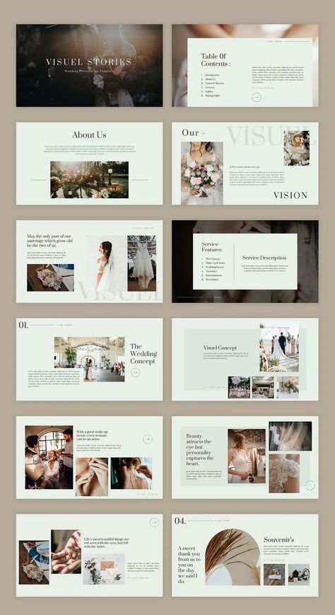 Wedding PowerPoint Presentation Template. 44 unique slides Wedding Planning Presentation, Wedding Portfolio Design, Wedding Presentation Ideas, Event Presentation Template, Wedding Powerpoint Template, Wedding Presentation Design, Wedding Brochure Design Layout, Wedding Brochure Design Ideas, Wedding Photography Portfolio