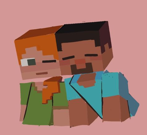 Alex And Steve Minecraft Fanart, Minecraft Steve X Alex Fanart, Minecraft Poses Reference, Minecraft Alex Fanart, Steve X Alex Minecraft, Minecraft Steve Fanart, Alex Minecraft Fanart, Steve Minecraft Fanart, Steve And Alex Minecraft