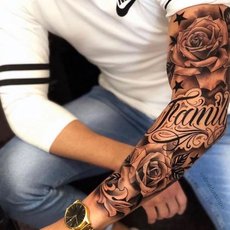 Sleeve Tattoos For Men, Girls With Sleeve Tattoos, Forarm Tattoos, Cool Forearm Tattoos, Floral Tattoo Sleeve, Arm Sleeve Tattoos, Best Sleeve Tattoos, 1 Tattoo, Arm Tattoos