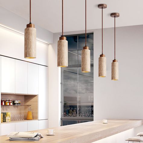 Resin Pendant Lights Dining Japandi, Interior Japandi, Kitchen Japandi, Yellow Stone Pendant, Japandi Dining, Japandi Aesthetic, Japanese Style Bedroom, Style Japandi, Japandi Minimalist