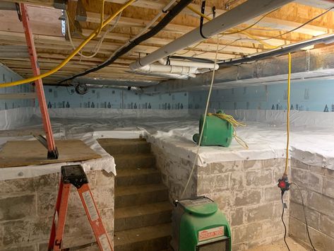 Help Space-Strapped Homeowners: Convert the Crawlspace to a Basement | Pro Remodeler Crawl Space Ventilation, Diy Crawlspace, Basement Addition, Building A Basement, Basement Conversion, Basement Construction, Raised House, Old Basement, Building An Addition