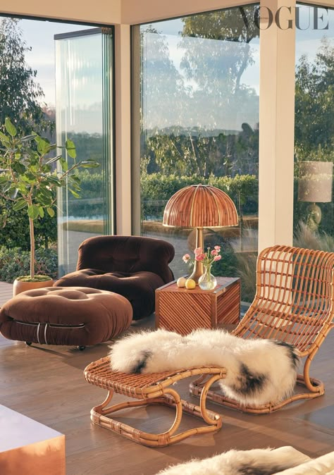 Lisa Marie Fernandez Shows Vogue Her Ranch House In Malibu | British Vogue Mushroom Bedroom Ideas, Mushroom Bedroom, Hawaii Condo, House In Malibu, Sofa Accent Chair, Gabriella Crespi, Log Home Plan, Joseph Dirand, Togo Sofa