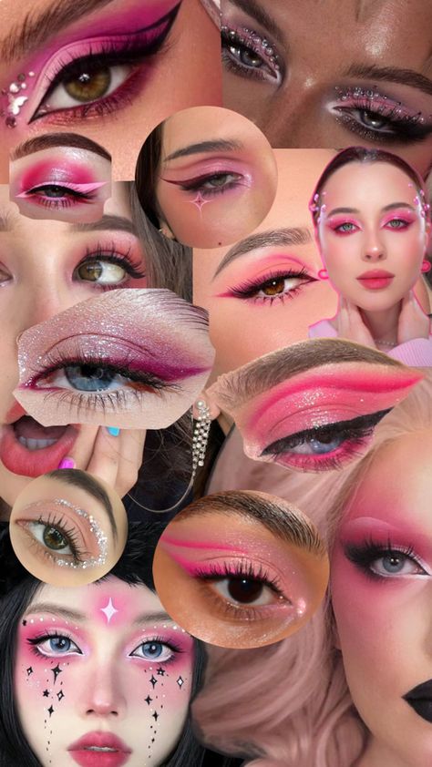 Pony Makeup, Club Makeup, Pink Pony Club, Ball Makeup, 21st Birthday Outfit, Concert Makeup, Festival Inspo, Cosplay Hair, Pony Club