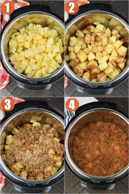 Easy Instant Pot Apple Crisp is made in minutes! Caramelized apples with a sweet, crisp topping is the perfect fall dessert recipe! Apples Instant Pot Recipes, Cracker Barrel Baked Apples, Instant Pot Apple Crisp, Instant Pot Desserts, Instant Pots, Best Apple Crisp Recipe, Crisp Topping, Crisp Desserts, Caramelized Apples