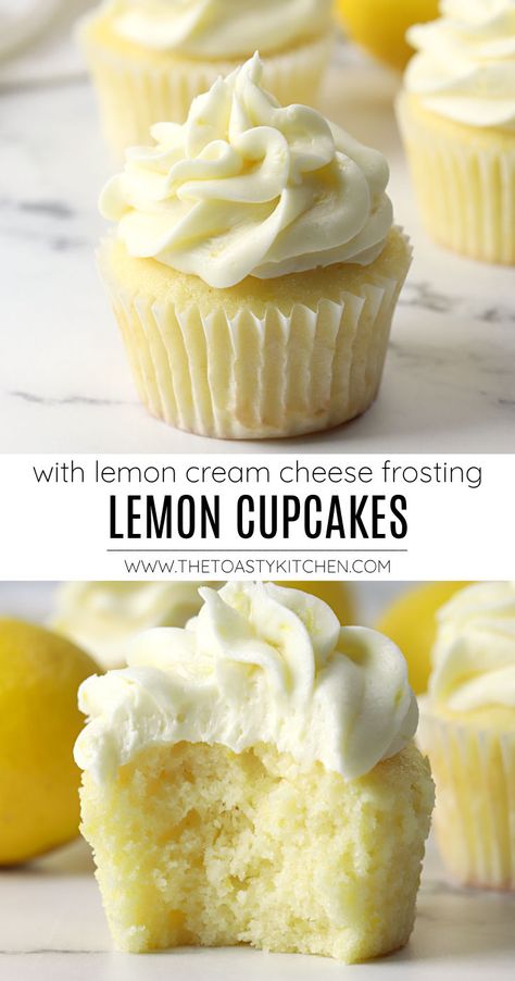 White Chocolate Lemon Cupcakes, Lemon Pound Cupcakes, Desserts With Heavy Cream Easy, Mini Lemon Cupcakes Recipe, Triple Lemon Cupcakes, Chocolate Lemon Cupcakes, Lemon Filling For Cupcakes, Lemon Cake Topping Ideas, Gourmet Lemon Cupcakes