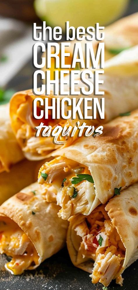 Cream Cheese Chicken Taquitos [30 Minutes] – Chasety Keto Chicken Taquitos Recipe, Cream Cheese And Chicken Taquitos, Chicken And Cheese Roll Ups, Chicken With Cream Cheese Recipes, Rotisserie Chicken Taquitos, Cream Cheese Chicken Recipes, Chicken Cream Cheese Recipes, Chicken And Cream Cheese Recipes, Cream Cheese Dinner