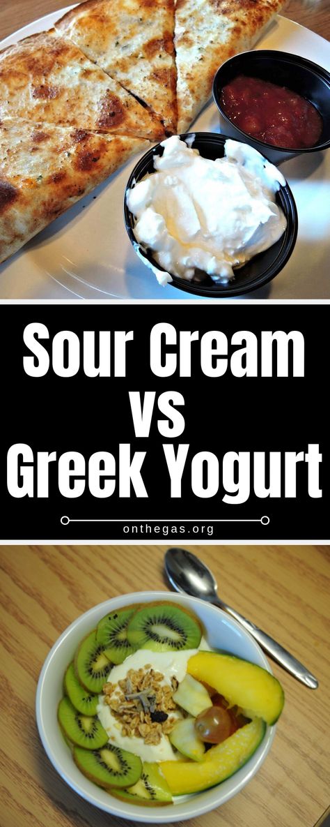 Have you ever done a sour cream vs greek yogurt comparison?  Wondered what creamy taste you can get from sour cream and greek yoghurt? Well, I can tell you that they are both super creamy and delicious as well Greek Yogurt Vs Sour Cream, Greek Yogurt Instead Of Sour Cream, Greek Yogurt Sour Cream Recipe, Sour Cream Replacement, Greek Yogurt Sour Cream, Healthy Sour Cream, Yogurt Substitute, Sour Cream Substitute, Make Sour Cream