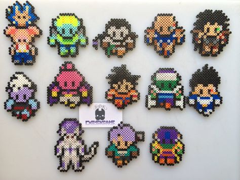 DBZ perler characters! Would be perfect as necklace or cuff :) #kandi #perlers #raver #dbz Perlers Ideas, Pixelart Anime, Supreme Kai, Sprite Art, Mini Hama Beads, Perler Creations, Dbz Characters, Pearl Beads Pattern, Seed Bead Crafts