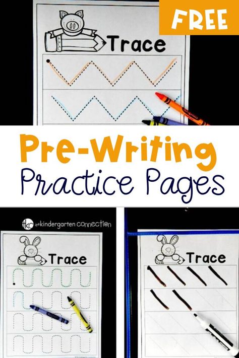 Writing Lessons For Preschoolers, Handwriting Kindergarten Activities, Montessori, Handwriting Practice For Preschoolers, Handwriting For Preschoolers, Preschool Prewriting Printables Free, Pre K Handwriting Practice, Name Writing Activities For Preschoolers, Free Prewriting Printables