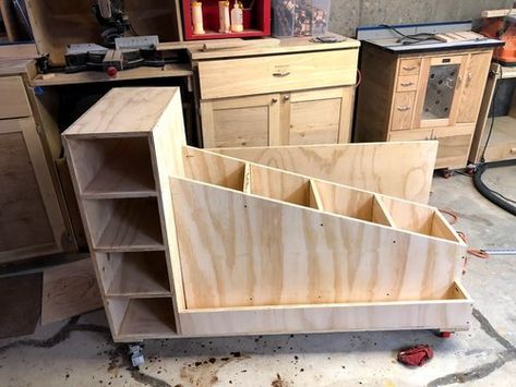 Recent Blog Post's — Ed's Custom Woodcraft's Wood Bin, Wood Cart, Wood Storage Rack, Pocket Hole Joinery, Lumber Storage, Garage Organization Diy, Woodworking Storage, Wood Scraps, Diy Garage Storage