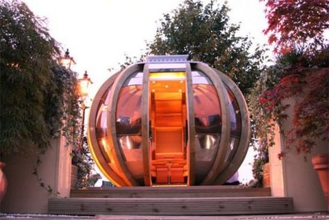 Ornate Garden’s rotating pods Prefab Office, Garden Pods, Summer House Garden, Backyard Office, Unusual Homes, Deep Seat Cushions, Garden Buildings, Architectural Features, Garden Cottage