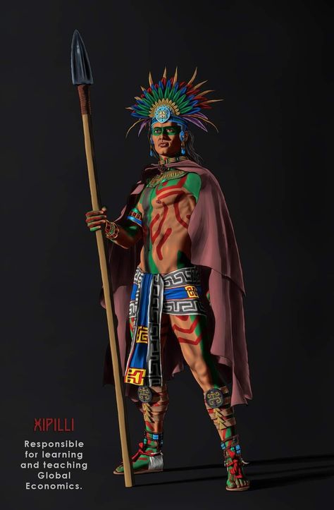 Mexican Art Tattoos, Royal Clothes, Warrior Outfit, Native American Warrior, Aztec Culture, Aztec Warrior, Ancient Warfare, Aztec Art, Film Design