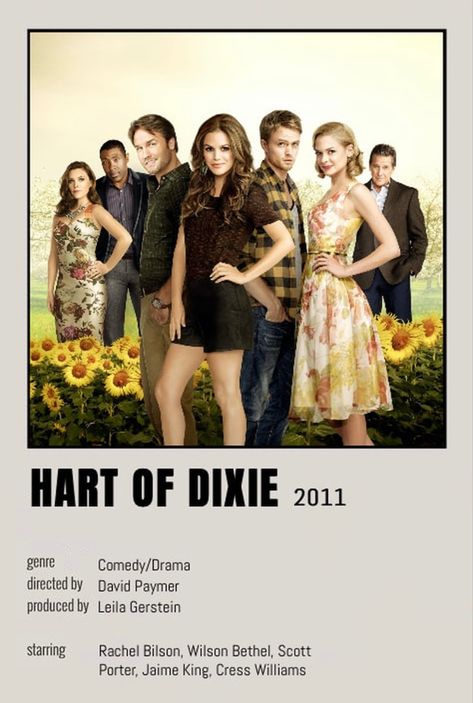 Hart Of Dixie Aesthetic, Cress Williams, Scott Porter, Wilson Bethel, Jaime King, Hart Of Dixie, Rachel Bilson, Minimalist Posters, Minimalist Poster