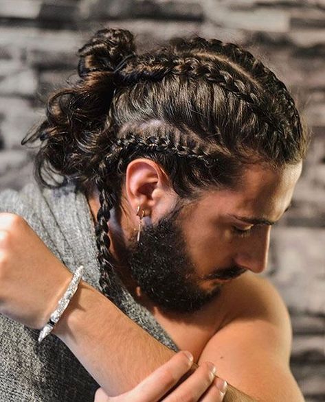 Braids for Men: 40 Cool Braided Hairstyles for Men in 2022 Braids For Men, Braid Styles For Men, Viking Braids, Men's Long Hairstyles, Viking Hair, Beauty Hairstyles, Cool Braid Hairstyles, Mens Braids, Mens Braids Hairstyles