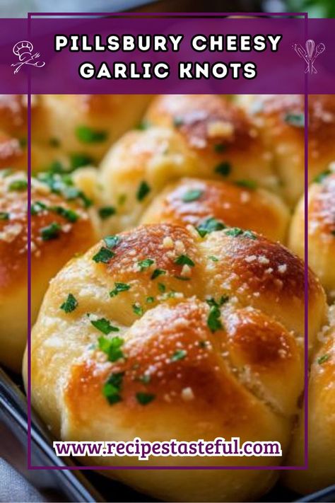 These Pillsbury Cheesy Garlic Knots are irresistibly delicious and incredibly easy to make! Soft and buttery with a hint of garlic and Parmesan, they make the perfect appetizer, snack, or side dish for any meal. Pillsbury Garlic Knots, Garlic Knots Recipe Easy, Garlic Knots Biscuit Dough, Cheesy Garlic Knots, Easy Garlic Knots, Garlic Parmesan Knots, Garlic Knots Recipe, Garlic Knots, Garlic Seasoning