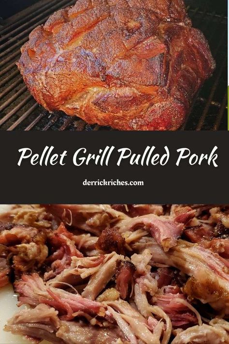 Pulled Pork on a Pellet Grill Pellet Grill Pulled Pork, Pulled Pork Smoker Recipes, Grilled Pork Shoulder, Grilled Pulled Pork, Smoked Pork Roast, Smoked Pulled Pork Recipe, Pellet Smoker Recipes, Smoked Pork Shoulder, Pork Shoulder Recipes