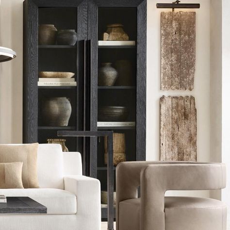 Living Room Restoration Hardware, Bondi Apartment, Rh Living Room, Restoration Hardware Modern, Restoration Hardware Living Room, Styled Shelves, Men Decor, Digital Publication, Rh Modern