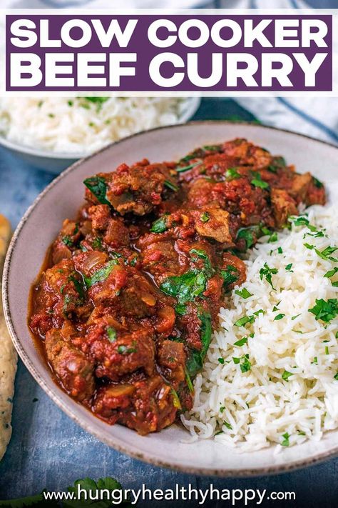 Spicy Beef Curry, Slow Cooked Beef Curry, Slow Cooker Lamb Curry Recipes, Budget Slow Cooker Meals, Slow Cooker Beef Curry Recipes, Chuck Steak Recipes Crockpot Slow Cooker, Beef Curry Slow Cooker, Slow Cooker Beef Casserole, Slow Cook Beef