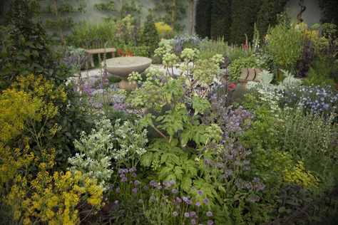 Healing Herbs: A Modern Apothecary Garden at the Chelsea Flower Show Permaculture, Herb Garden Design, Paved Garden, Apothecary Garden, Pea Gravel Garden, Edible Flower Garden, Modern Apothecary, Garden Paintings, Naturalistic Garden