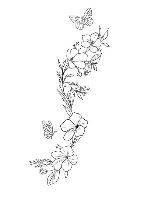 Forearm Flower Vine Tattoo, Vine Wrapped Around Arm Tattoo With Butterflies, Wrap Around Vine Tattoo Stencil, Simple Sleeves Design Tattoo, Vine Leg Tattoos Women, Front Leg Tattoo Women, Tattoo Wrap Around Wrist, Wrap Around Tattoo Stencil, Wrap Around Ankle Tattoos