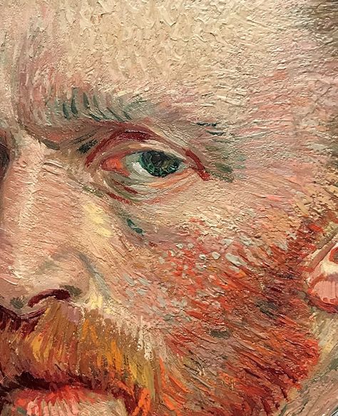 Van Gogh Close Up Van Gogh Paintings Self Portrait, Van Gogh Close Up, Van Gogh Portrait Paintings, Van Gogh Picture, Van Gogh Face, Van Gogh Aesthetic, Van Gogh Portrait, Van Gogh Drawings, فنسنت فان جوخ