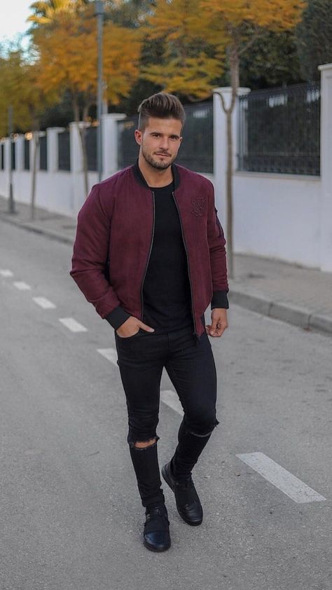 Best Bomber Jackets For Men Maroon Jacket Outfit Men, Red Jacket Outfit Men, Maroon Jacket Outfit, Red Shirt Outfit Men, Celeb Lifestyle, Best Jackets For Men, Red Outfit Men, Jacket Outfit For Men, Red Jacket Men