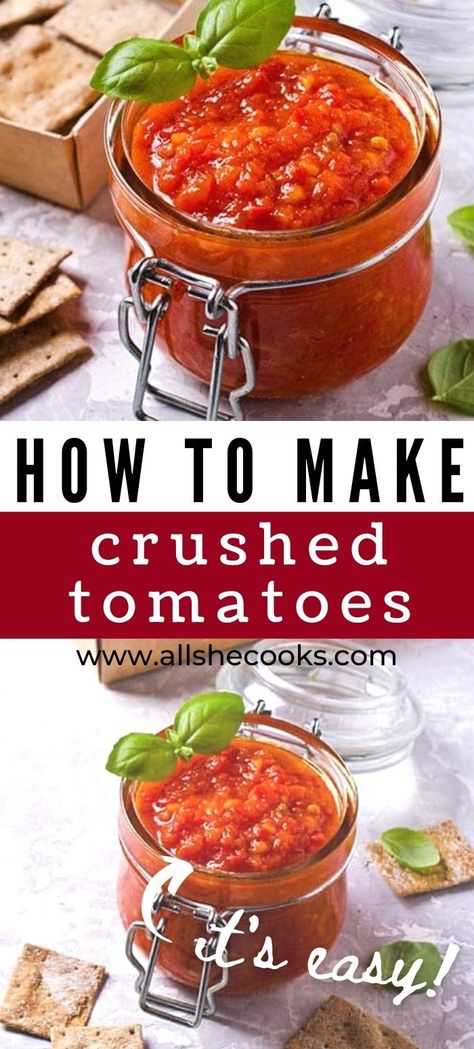 Diy Canned Crushed Tomatoes, Different Recipes For Canning Tomatoes, Canning With Fresh Tomatoes, How To Make Canned Tomatoes, Canning Beefsteak Tomatoes, How To Make Crushed Tomatoes From Fresh Tomatoes, Canning Chopped Tomatoes, Crushed Tomatoes From Fresh, Crushed Tomato Sauce