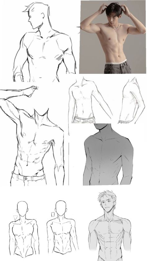 lean body reference art reference drawing man male Lean Male Body, Male Body Drawing, Comic Book Art Style, Color Drawing Art, Body Drawing Tutorial, Manga Drawing Tutorials, Human Anatomy Art, Anatomy Sketches, Body Reference Drawing