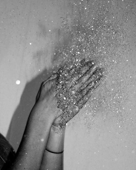 if you like glitter and you know it, clap your hands 🎶 Black, Glitter, White Photo, Two Hands, Black And White, White