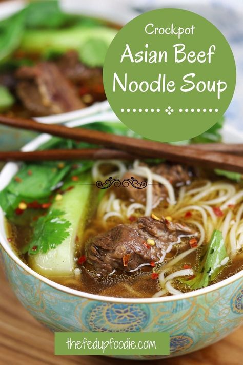 Asian Broth Soup Noodle Bowls, Oxtail Noodle Soup, Crockpot Asian Soup Recipes, Szechuan Beef Noodle Soup, Japanese Beef Noodle Soup, Beef Noodle Bowls Asian, Beef Ramen Noodle Recipes Easy Soup, Spicy Beef Ramen Soup, Asian Beef Broth