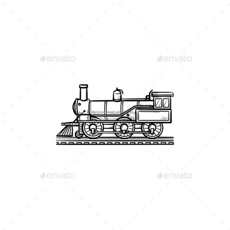 Minimal Train Tattoo, Cute Train Tattoo, Steam Engine Tattoo, Small Train Tattoos For Women, Minimalist Train Tattoo, Tiny Train Tattoo, Train Tattoo Small Simple, Freight Train Tattoo, Train Tattoo Design