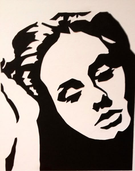 ADELE Stencil Art Portrait Faces, Adele Drawing, Black And White Stencil, Pop Art Black And White, Shadow Portraits, Face Stencils, Shadow Drawing, Drawing Stencils, Black And White Art Drawing