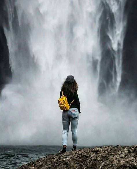 Indian Girls Wander on Instagram: “Lush wildlife preserve offering scenic forest views, rocky outcroppings & a series of waterfalls. While touring this region of Maharashtra,…” Waterfall Rappelling, Trip Photography, Travel Pose, What U Want, Dream Photography, Travel Pictures Poses, Creative Photography Techniques, Waterfall Photography, Travel Photography Inspiration