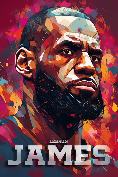 Lebron James Pop Art, Lebron James Artwork, Lebron James Painting, Celebrity Illustration, Sick Wallpapers, Nba Posters, Sports Illustrations Art, Lebron James Art, Lebron James Poster