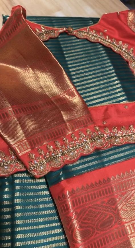 Traditional Work Blouses, Maroon Pattu Blouse Designs, Bridal Blouse Pattern, Simple Blouse Works For Pattu Sarees, Blouse Works For Pattu Sarees, Maggam Work Blouse Designs Latest For Pattu Sarees Simple, Pattu Blouse Back Neck Designs Pattern, Gold Blouse Designs Indian, Simple Aari Work Blouse Design For Pattu Saree