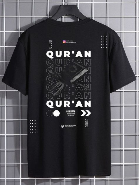 Islamic Tshirt Designs, Kaos Oblong, Church Graphic Design, Tshirt Design Inspiration, Islamic Quotes, Kids Shirts, Shirt Design, Men's Fashion, Vector Free